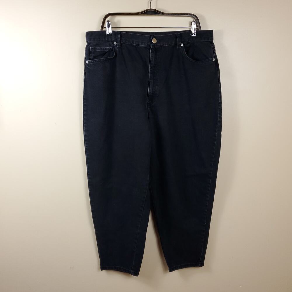 ASOS DESIGN high rise Farleigh slim fit mom jeans in washed black Size 36
